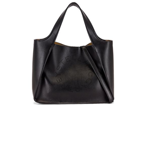 Stella McCartney Handbags - Stella McCartney Women's Logo Crossbody Tote Bag Leather Black One Size